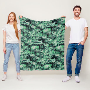 Couverture Polaire Mosaïque d'image abstraite rustique sculptée dans 