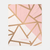 Couverture Polaire Mosaïque d'or rose (Devant)