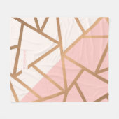 Couverture Polaire Mosaïque d'or rose (Devant (Horizontal))