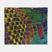 Couverture Polaire Mosaïque du coeur coloré (Devant (Horizontal))
