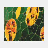 Couverture Polaire Mosaïque espagnole jaune et verte (Devant (Horizontal))