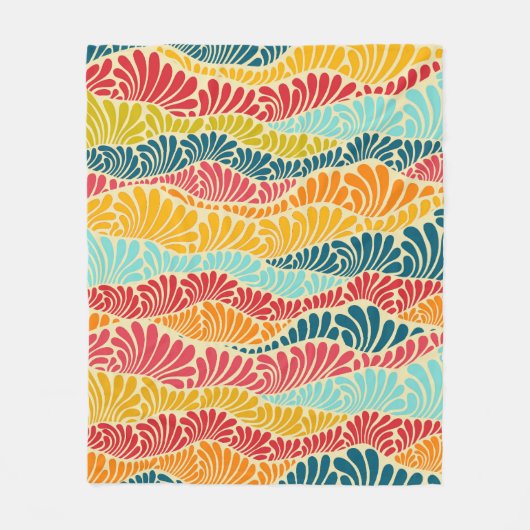 Couverture Polaire Mosaïque feuillue (Devant)