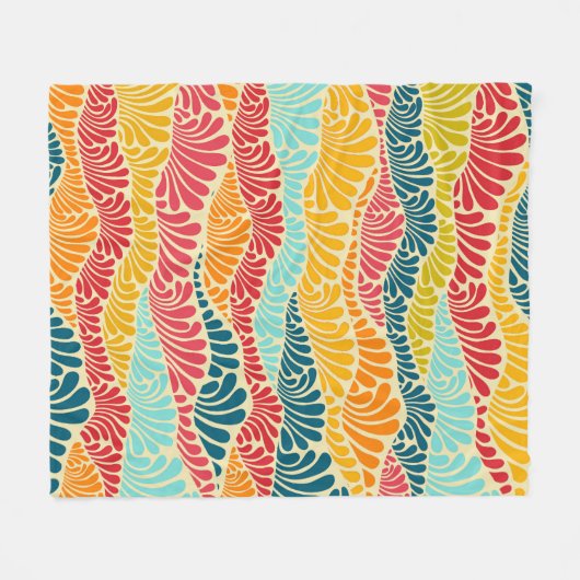 Couverture Polaire Mosaïque feuillue (Devant (Horizontal))