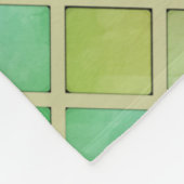 Couverture Polaire Mosaïque jaune vert (Coin)