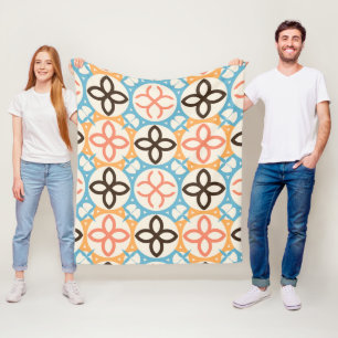 Couverture Polaire Mosaïque marocaine espagnole traditionnelle portug