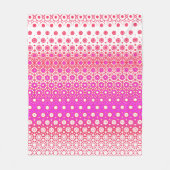 Couverture Polaire Mosaïque rose et rouge (Devant)