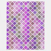 Couverture Polaire Mosaïque Rose Violet Orange Vert (Devant)
