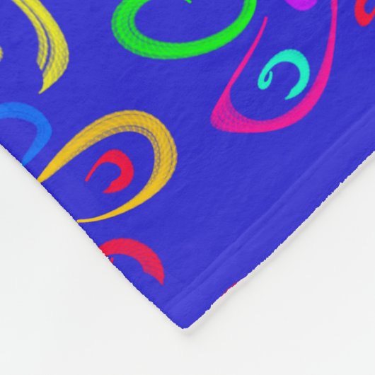 Couverture Polaire Mosaïques modernes en bleu arrière - plan (Coin)