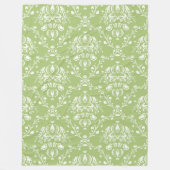 Couverture Polaire Moss Green Damask (Devant)