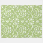 Couverture Polaire Moss Green Damask (Devant (Horizontal))