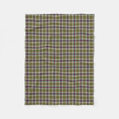 Couverture Polaire Moss Green et Purple Plaid Motif (Devant)