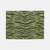 Couverture Polaire Moss Green Glamorous Tiger Stripes Animal Print (Devant (Horizontal))