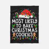 Couverture Polaire Most Likely To Bake Christmas Cookies Matching Chr (Devant)