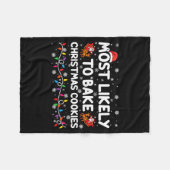 Couverture Polaire Most Likely To Bake Christmas Cookies Xmas Baker (Devant (Horizontal))