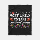 Couverture Polaire Most Likely To Bake Christmas Cookies Xmas Baker (Devant)