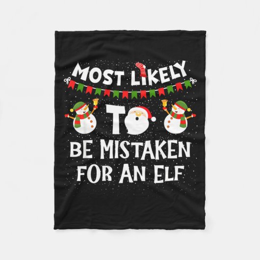 Couverture Polaire Most Likely To Be Mistaken For An Elf Funny Christ (Devant)