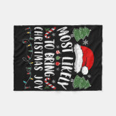 Couverture Polaire Most Likely To Bring The Christmas Joy Matching Fa (Devant (Horizontal))