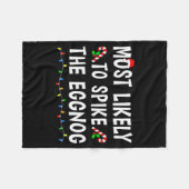 Couverture Polaire Most Likely To Christmas Xmas Pajamas Funny Matchi (Devant (Horizontal))