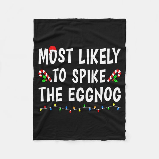 Couverture Polaire Most Likely To Christmas Xmas Pajamas Funny Matchi (Devant)