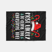 Couverture Polaire Most Likely To Climb The Xmas Tree Christmas (Devant (Horizontal))