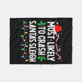 Couverture Polaire Most Likely To Crash Santas Sleigh Family Matching (Devant (Horizontal))