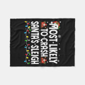 Couverture Polaire Most Likely To Crash Santas Sleigh Family Matching (Devant (Horizontal))