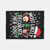 Couverture Polaire Most Likely To Decorate Her Dog Shirt Family Chris (Devant (Horizontal))