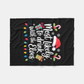 Couverture Polaire Most Likely To Drink With The Elves Christmas  (Devant (Horizontal))