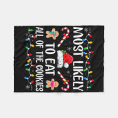Couverture Polaire Most Likely To Eat All The Christmas Cookies Famil (Devant (Horizontal))