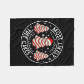 Couverture Polaire Most Likely To Eat All The Christmas Tree Cakes Xm (Devant (Horizontal))