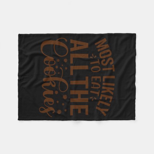 Couverture Polaire Most Likely To Eat All The Cookies (Devant (Horizontal))