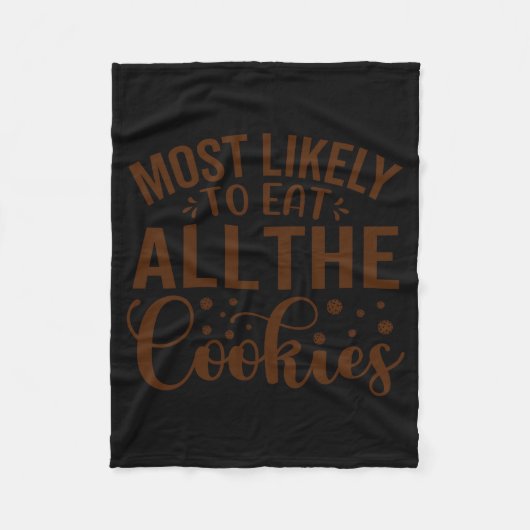 Couverture Polaire Most Likely To Eat All The Cookies  (Devant)