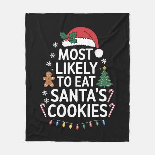 Couverture Polaire Most Likely To Eat Santas (Devant)