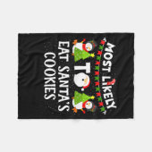 Couverture Polaire Most Likely To Eat Santas Cookies Family Funny Chr (Devant (Horizontal))