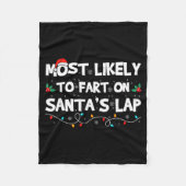 Couverture Polaire Most Likely To Fart On Santa's Lap Family Matching (Devant)