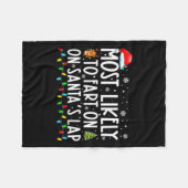 Couverture Polaire Most Likely To Fart On Santas Lap Funny Christmas (Devant (Horizontal))