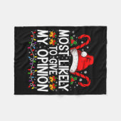 Couverture Polaire Most Likely To Give My Onion Funny Christmas  (Devant (Horizontal))