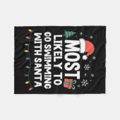 Couverture Polaire Most Likely To Go Swimming With Santa Christmas Sw (Devant (Horizontal))