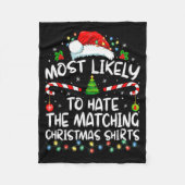 Couverture Polaire Most Likely To Hate Matching Christmas Funny Famil (Devant)