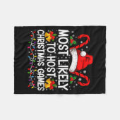Couverture Polaire Most Likely To Host Christmas Games Family  (Devant (Horizontal))