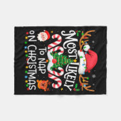 Couverture Polaire Most Likely To Nap On Christmas Family Matching Ch (Devant (Horizontal))