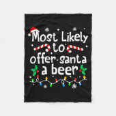Couverture Polaire Most Likely To Offer Santa A Beer C-hristmas Match (Devant)