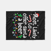 Couverture Polaire Most Likely To Offer Santa A Beer Christmas Matchi (Devant (Horizontal))