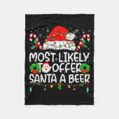 Couverture Polaire Most Likely To Offer Santa Beer Family Reunion Chr (Devant)
