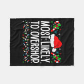 Couverture Polaire Most Likely To Overshop Shopng Funny Family Crew C (Devant (Horizontal))