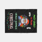 Couverture Polaire Most Likely To Play Video Games On Christmas  (Devant (Horizontal))