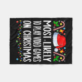Couverture Polaire Most Likely To Play Video Games On Christmas Funny (Devant (Horizontal))
