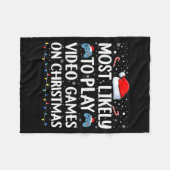 Couverture Polaire Most Likely To Play Video Games On Christmas Video (Devant (Horizontal))