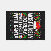 Couverture Polaire Most Likely To Play Volleyball With Christmas Voll (Devant (Horizontal))