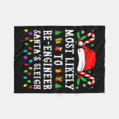 Couverture Polaire Most Likely To Re-engineer Santa's Sleigh Christma (Devant (Horizontal))